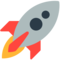 Rocket emoji on Mozilla